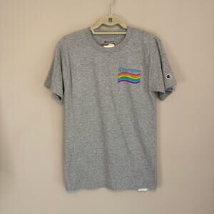 Champion Unisex Oxford Gray Short Sleeve Classic Graphic Pride Tshirt Size Small